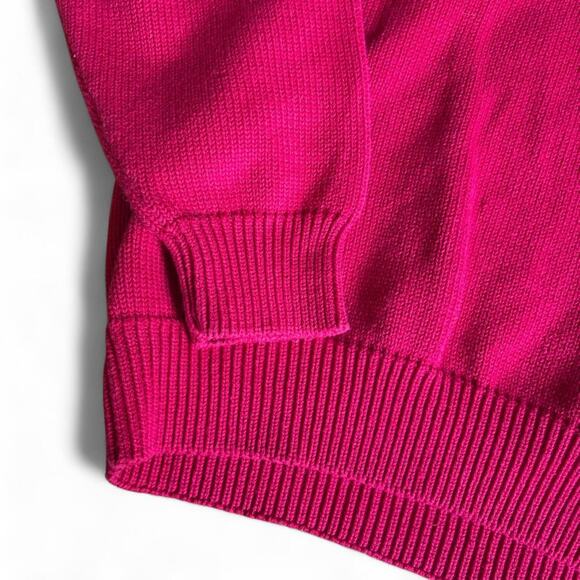 Vintage Croft & Barrow Red Cotton Knit Sweater Large 90s Y2K - Picture 6 of 8